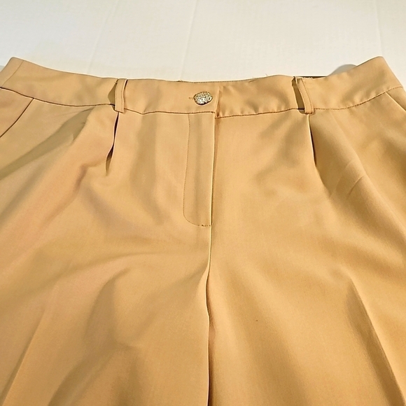 NWT Cooper & Ella Wide Leg Decorative Button Zip Closure Cream Pant Size 14 - Picture 9 of 10